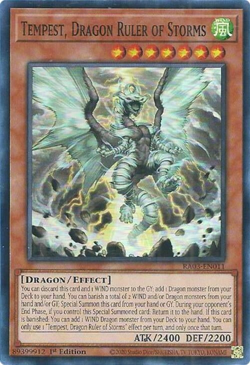 Image for Tempest, Dragon Ruler of Storms (RA03-EN011) (Quarter Century Bonanza) - YuGiOh