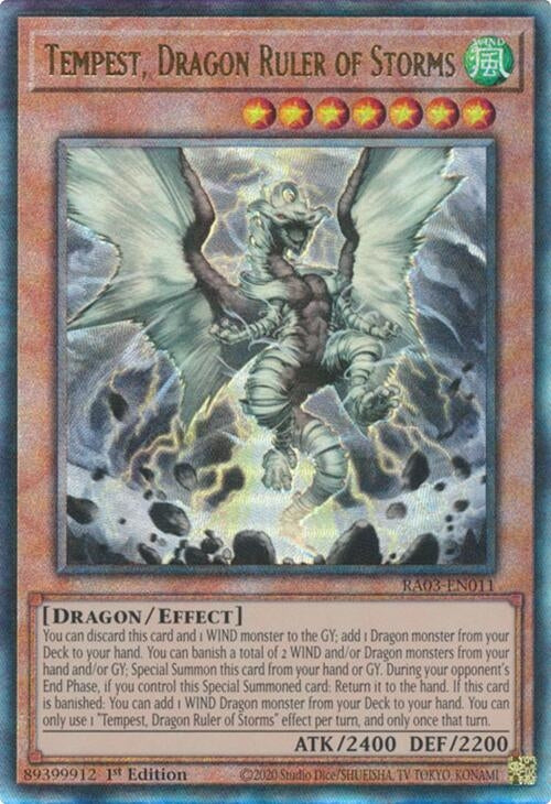Image for Tempest, Dragon Ruler of Storms (PUR) (RA03-EN011) (Quarter Century Bonanza) - YuGiOh