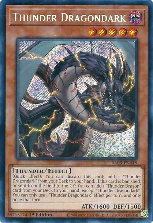 Image for Thunder Dragondark (Secret Rare) (RA03-EN018) (Quarter Century Bonanza) - YuGiOh