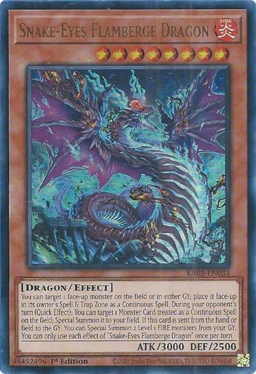 Image for Snake-Eyes Flamberge Dragon (UR) (RA03-EN033) (Quarter Century Bonanza) - YuGiOh