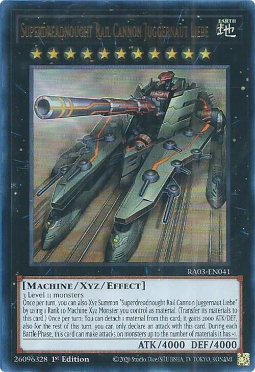 Image for Superdreadnought Rail Cannon Juggernaut Liebe (UR) (RA03-EN041) (Quarter Century Bonanza) - YuGiOh