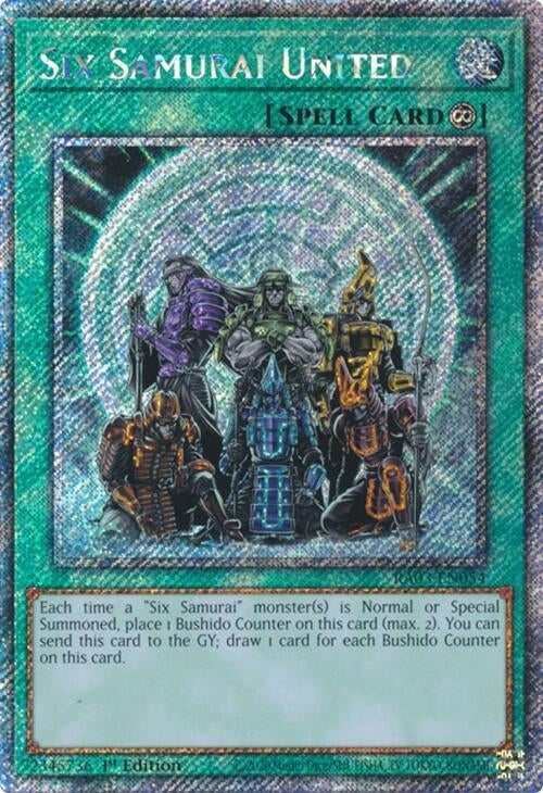 Image for Six Samurai United (Platinum Secret Rare) (RA03-EN054) (Quarter Century Bonanza) - YuGiOh