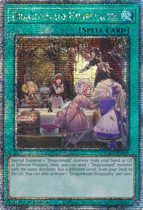 Image for Dragonmaid Hospitality (Quarter Century Secret Rare) (RA03-EN068) (Quarter Century Bonanza) - YuGiOh