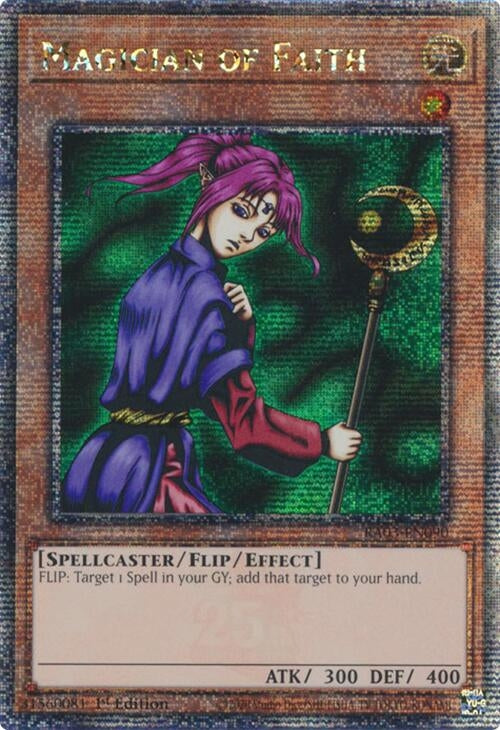 Image for Magician of Faith (Quarter Century Secret Rare) (RA03-EN090) (Quarter Century Bonanza) - YuGiOh