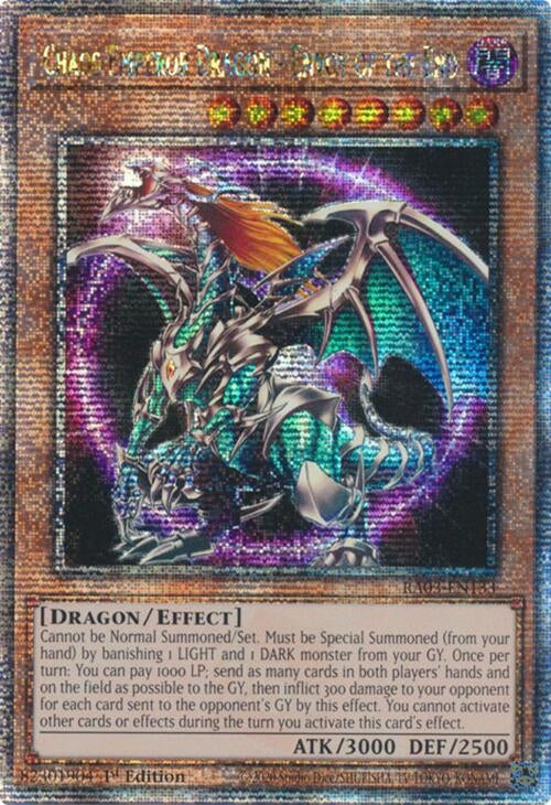Image for Chaos Emperor Dragon - Envoy of the End (Quarter Century Secret Rare) (RA03-EN133) (Quarter Century Bonanza) - YuGiOh