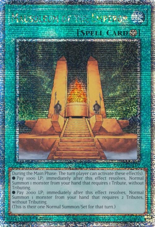 Image for Mausoleum of the Emperor (Quarter Century Secret Rare) (RA03-EN167) (Quarter Century Bonanza) - YuGiOh