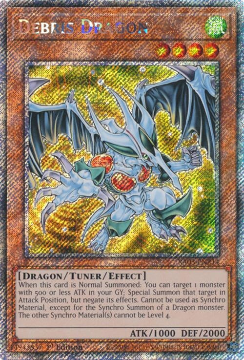 Image for Debris Dragon (Platinum Secret Rare) (RA03-EN214) (Quarter Century Bonanza) - YuGiOh