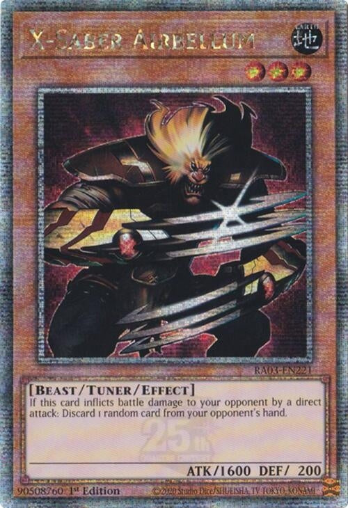 Image for X-Saber Airbellum (Quarter Century Secret Rare) (RA03-EN221) (Quarter Century Bonanza) - YuGiOh