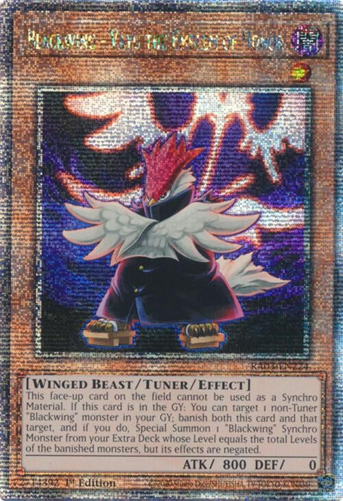 Image for Blackwing - Vayu the Emblem of Honor (Quarter Century Secret Rare) (RA03-EN224) (Quarter Century Bonanza) - YuGiOh