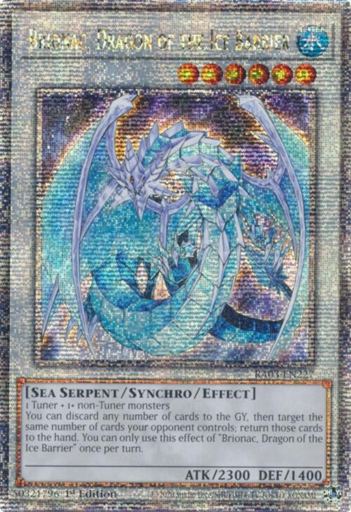 Image for Brionac, Dragon of the Ice Barrier (Quarter Century Secret Rare) (RA03-EN227) (Quarter Century Bonanza) - YuGiOh