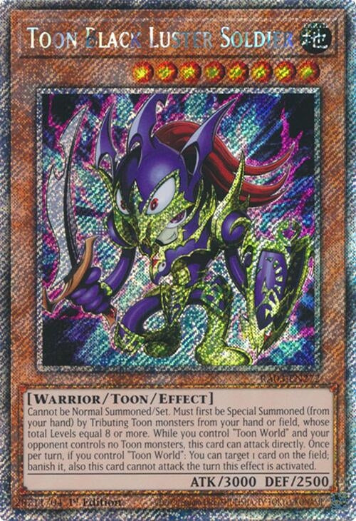 Image for Toon Black Luster Soldier (Platinum Secret Rare) (RA03-EN272) (Quarter Century Bonanza) - YuGiOh
