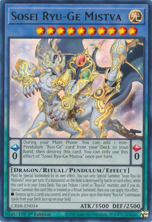 Image for Sosei Ryu-Ge Mistva (CRBR-EN034) (Crossover Breakers) - YuGiOh