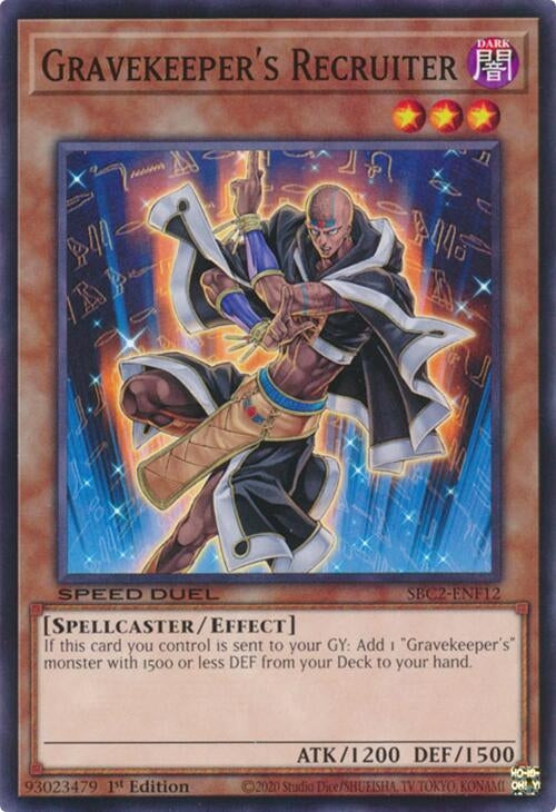 Image for Gravekeeper's Recruiter (SBC2-ENF12) (Speed Duel: Battle City Finals) - YuGiOh