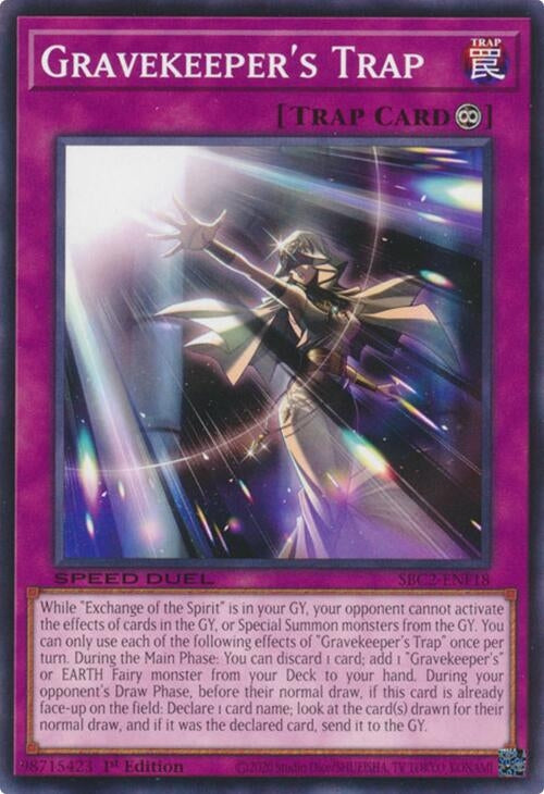 Image for Gravekeeper's Trap (SBC2-ENF18) (Speed Duel: Battle City Finals) - YuGiOh