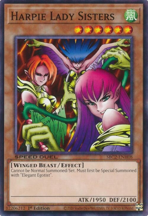 Image for Harpie Lady Sisters (SBC2-ENH08) (Speed Duel: Battle City Finals) - YuGiOh