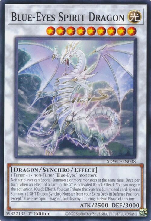 Image for Blue-Eyes Spirit Dragon (SDWD-EN038) (Structure Deck: Blue-Eyes White Destiny) - YuGiOh
