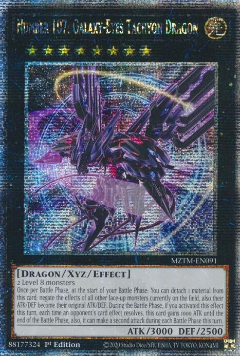 Image for Number 107: Galaxy-Eyes Tachyon Dragon (Quarter Century Secret Rare) (MZTM-EN091) (Maze of the Master) - YuGiOh