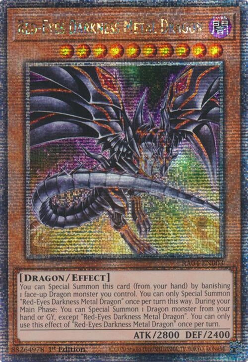 Image for Red-Eyes Darkness Metal Dragon (Alternate Art) (Quarter Century Secret Rare) (RA04-EN003) (Quarter Century Stampede) - YuGiOh