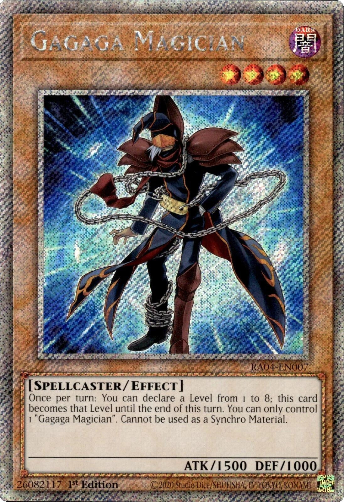 Image for Gagaga Magician (Platinum Secret Rare) (RA04-EN007) (Quarter Century Stampede) - YuGiOh