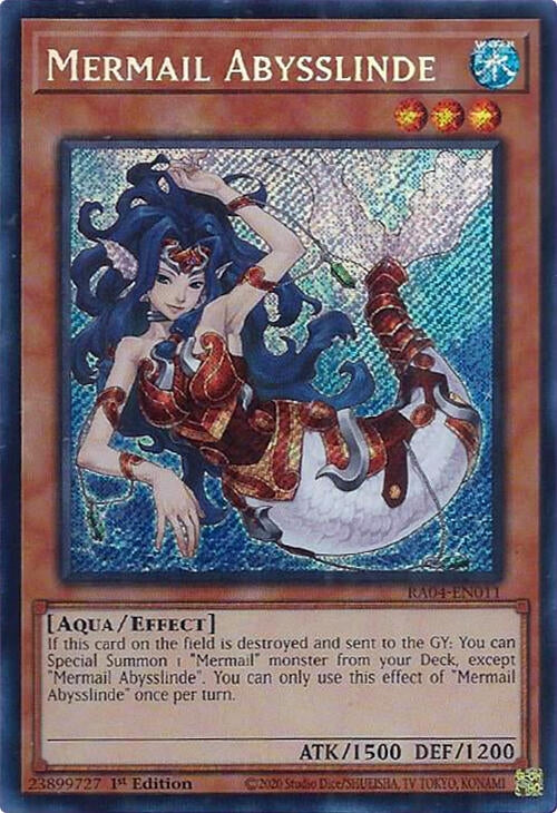 Image for Mermail Abysslinde (Secret Rare) (RA04-EN011) (Quarter Century Stampede) - YuGiOh