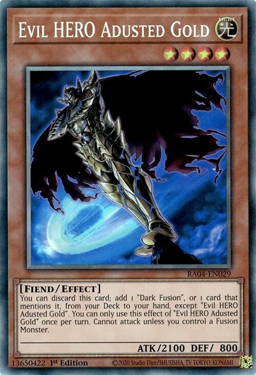 Image for Evil HERO Adusted Gold (PCR) (RA04-EN029) (Quarter Century Stampede) - YuGiOh