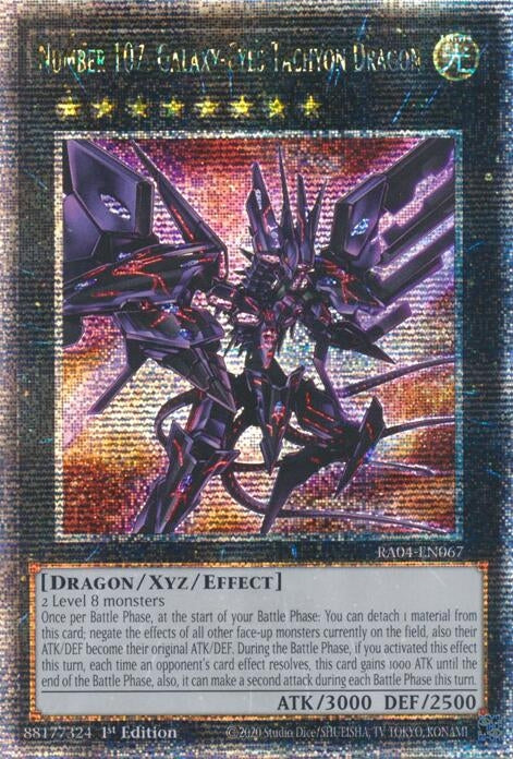 Image for Number 107: Galaxy-Eyes Tachyon Dragon (Quarter Century Secret Rare) (RA04-EN067) (Quarter Century Stampede) - YuGiOh