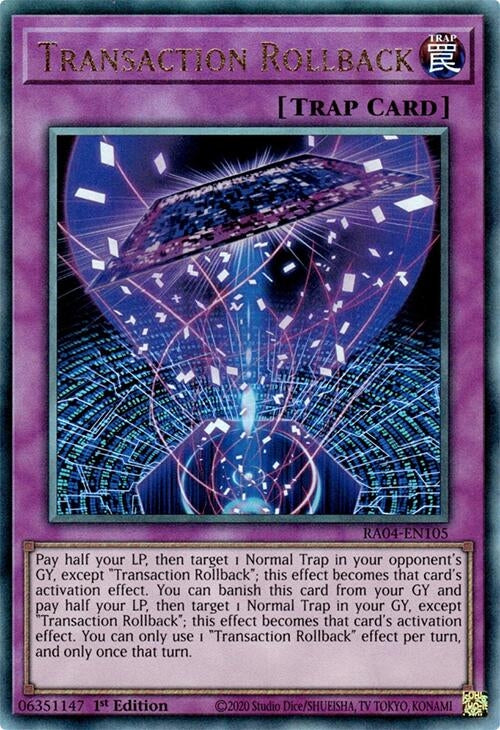 Image for Transaction Rollback (PUR) (RA04-EN105) (Quarter Century Stampede) - YuGiOh
