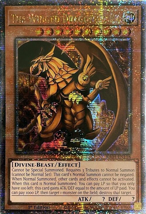 Image for The Winged Dragon of Ra (Quarter Century Secret Rare) (RA04-EN118) (Quarter Century Stampede) - YuGiOh