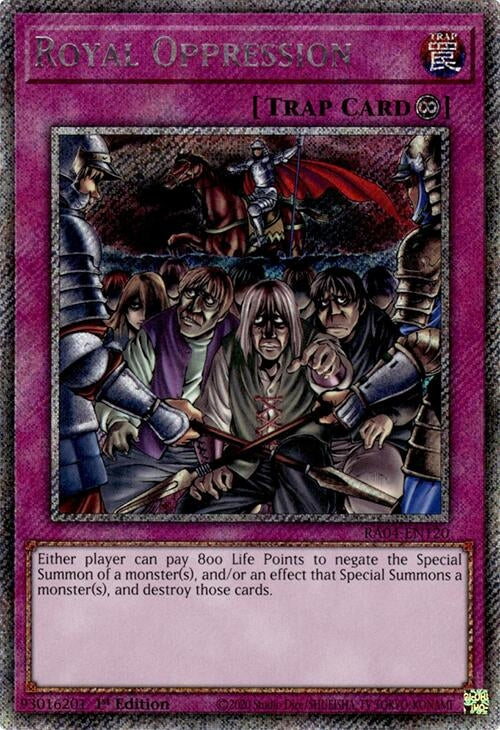 Image for Royal Oppression (Platinum Secret Rare) (RA04-EN120) (Quarter Century Stampede) - YuGiOh