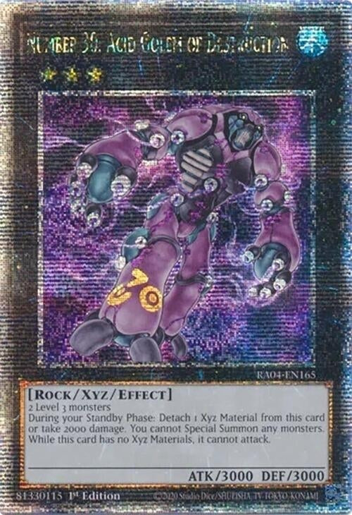 Image for Number 30: Acid Golem of Destruction (Quarter Century Secret Rare) (RA04-EN165) (Quarter Century Stampede) - YuGiOh