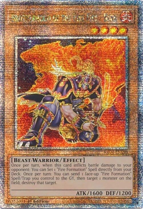 Image for Brotherhood of the Fire Fist - Bear (Quarter Century Secret Rare) (RA04-EN198) (Quarter Century Stampede) - YuGiOh