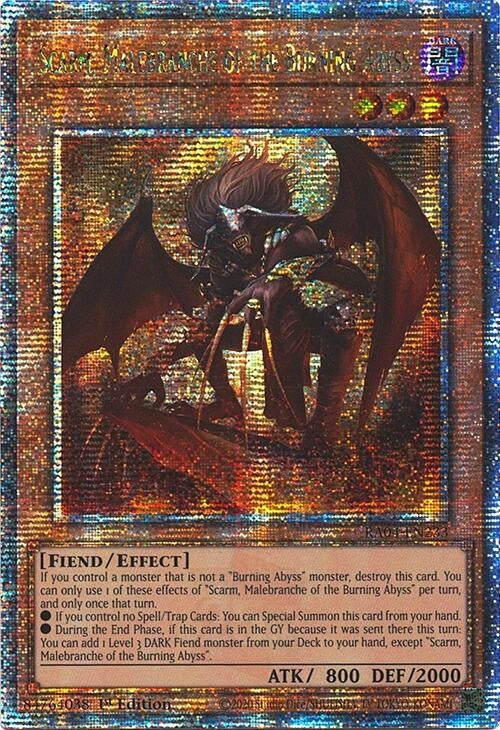 Image for Scarm, Malebranche of the Burning Abyss (Quarter Century Secret Rare) (RA04-EN233) (Quarter Century Stampede) - YuGiOh