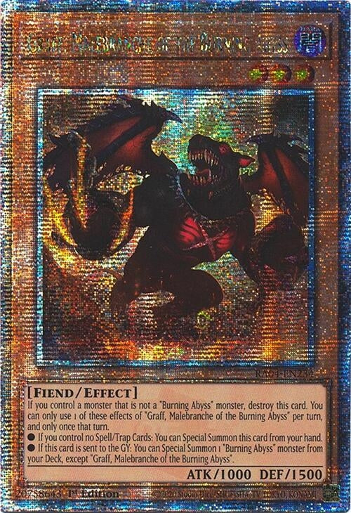 Image for Graff, Malebranche of the Burning Abyss (Quarter Century Secret Rare) (RA04-EN234) (Quarter Century Stampede) - YuGiOh