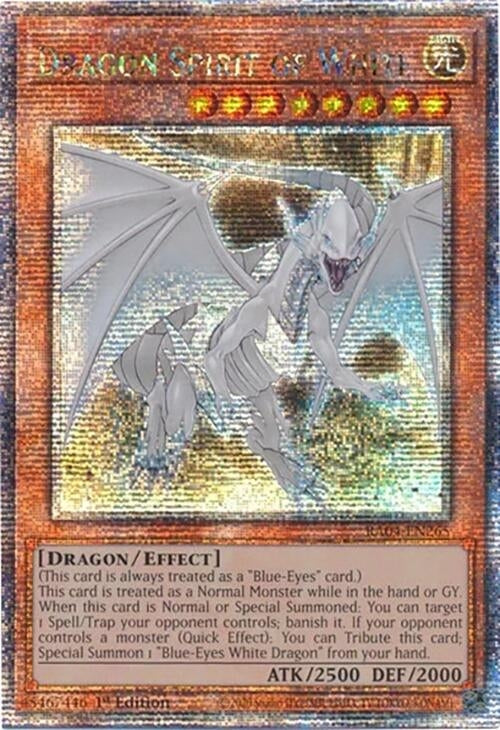Image for Dragon Spirit of White (Quarter Century Secret Rare) (RA04-EN265) (Quarter Century Stampede) - YuGiOh