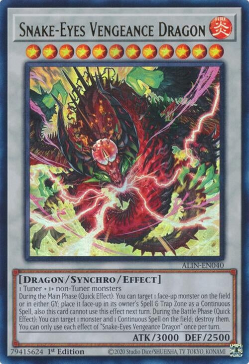 Image for Snake-Eyes Vengeance Dragon (ALIN-EN040) (Alliance Insight) - YuGiOh