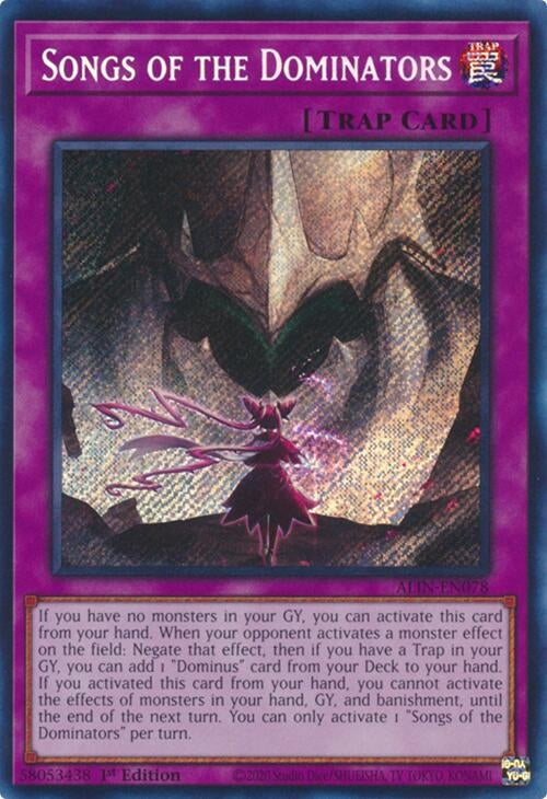 Image for Songs of the Dominators (ALIN-EN078) (Alliance Insight) - YuGiOh