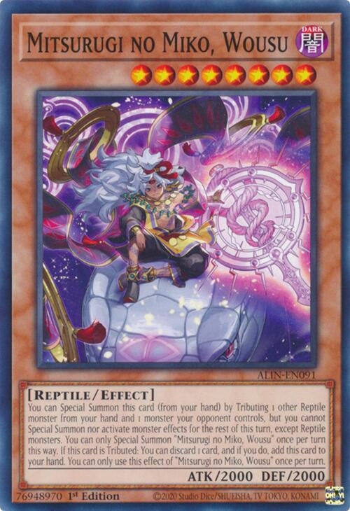 Image for Mitsurugi no Miko, Wousu (ALIN-EN091) (Alliance Insight) - YuGiOh