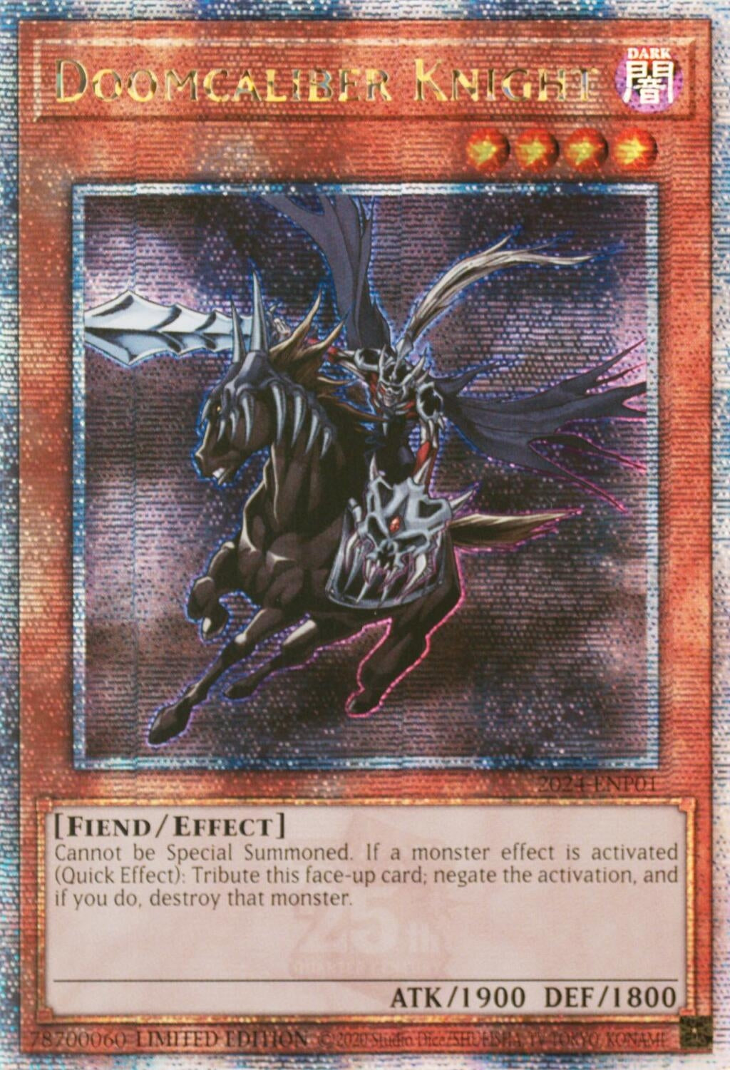 Image for Doomcaliber Knight (2024-ENP01) (World Championship Series) - YuGiOh