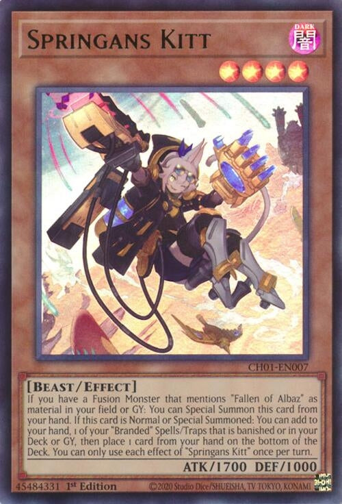 Image for Springans Kitt (CH01-EN007) (THE CHRONICLES DECK: The Fallen & The Virtuous (All-Foil Edition)) (CH01) - YuGiOh