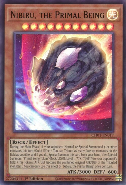 Image for Nibiru, the Primal Being (CH01-EN017) (THE CHRONICLES DECK: The Fallen & The Virtuous (All-Foil Edition)) (CH01) - YuGiOh