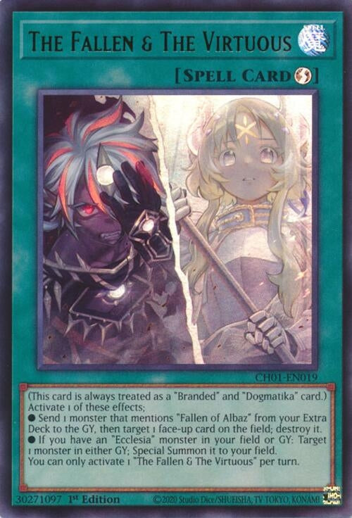 Image for The Fallen & The Virtuous (CH01-EN019) (THE CHRONICLES DECK: The Fallen & The Virtuous (All-Foil Edition)) (CH01) - YuGiOh