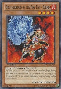Image for Brotherhood of the Fire Fist - Rhino (LTGY-EN028) (Lord of the Tachyon Galaxy) - YuGiOh