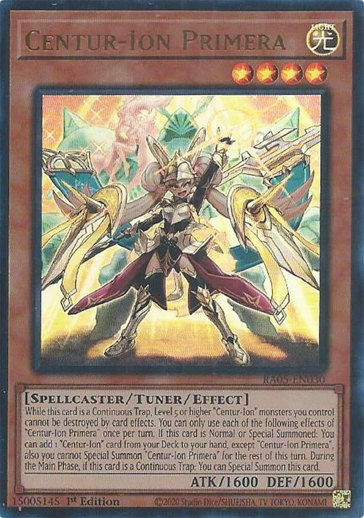 Image for Centur-Ion Primera (Ultra Rare) (RA05-EN030) (Rarity Collection 5) (RA05) - YuGiOh