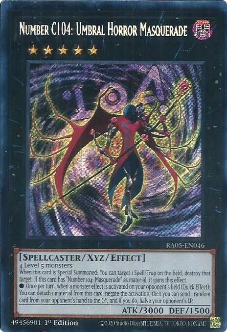Image for Number C104: Umbral Horror Masquerade (Secret Rare) (RA05-EN046) (Rarity Collection 5) (RA05) - YuGiOh
