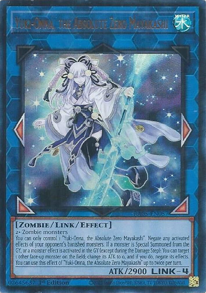 Image for Yuki-Onna, the Absolute Zero Mayakashi (Ultra Rare) (RA05-EN057) (Rarity Collection 5) (RA05) - YuGiOh