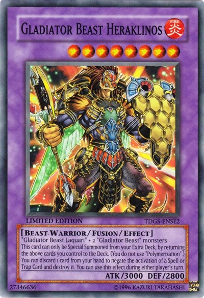 Image for Gladiator Beast Heraklinos (TDGS-ENSE2) (The Duelist Genesis) - YuGiOh