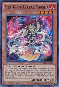 Image for Fire King Avatar Yaksha (MP14-EN121) (2014 Mega-Tins Mega Pack) - YuGiOh