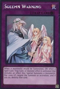 Image for Solemn Warning (NKRT-EN035) (Noble Knights of the Round Table Box Set) - YuGiOh