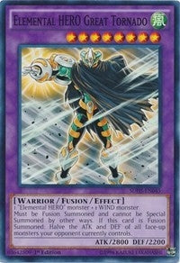 Image for Elemental HERO Great Tornado (SDHS-EN045) (Structure Deck: HERO Strike) - YuGiOh