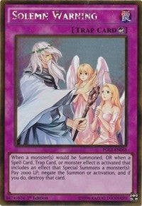 Image for Solemn Warning (PGL2-EN068) (Premium Gold: Return of the Bling) - YuGiOh